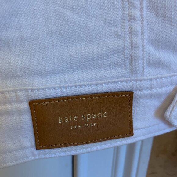 Kate Spade Broome Street White Denim Jacket, Size Small - Picture 5 of 8